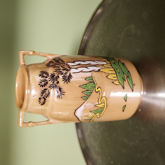 Final Price/Mid Century Peach Lusterware Vase - Picture 2 of 5